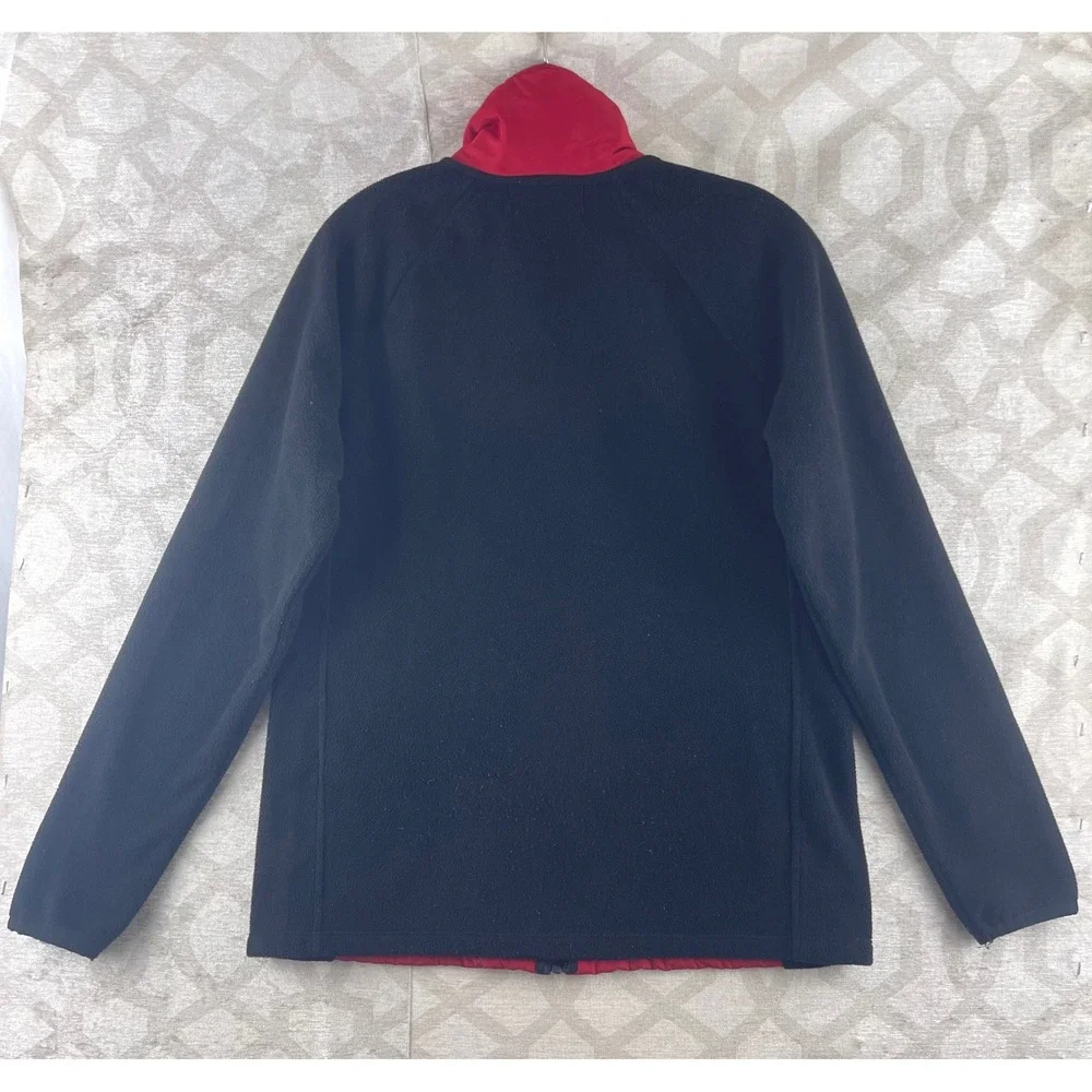 Lauren Active Ralph Lauren Womens Red Quilted‎ Hybrid Fleece Full Zip Jacket M